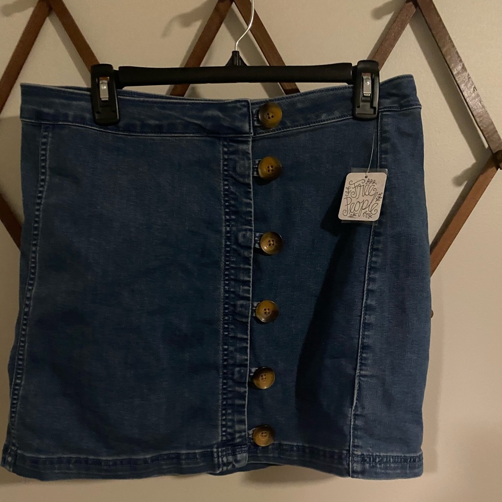 Free People Button up Skirt